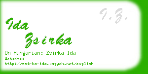 ida zsirka business card